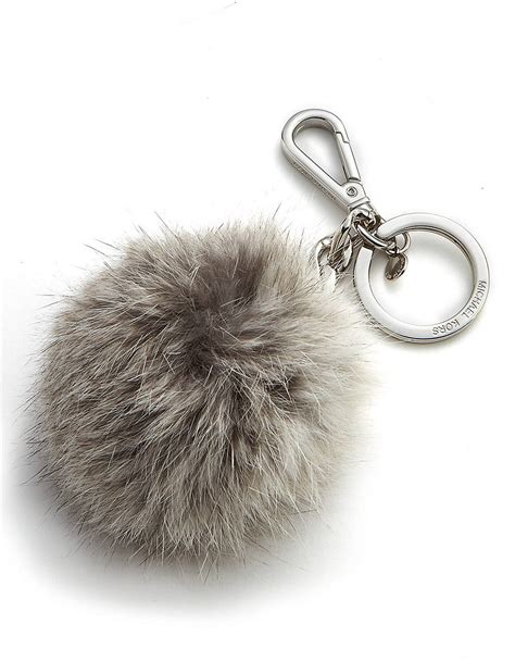 fur pom pom keychain michael kors|Fur Key Chain .